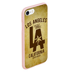 Чехол iPhone 7/8 матовый Лос-Анджелес, цвет: 3D-светло-розовый — фото 2