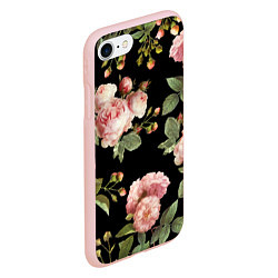 Чехол iPhone 7/8 матовый TOP Roses, цвет: 3D-светло-розовый — фото 2