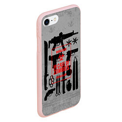 Чехол iPhone 7/8 матовый Арсенал против зомби, цвет: 3D-светло-розовый — фото 2