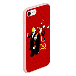 Чехол iPhone 7/8 матовый Communist Party, цвет: 3D-светло-розовый — фото 2