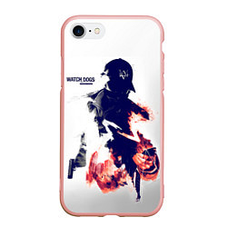 Чехол iPhone 7/8 матовый Watch Dogs 2, цвет: 3D-светло-розовый