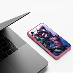 Чехол iPhone 7/8 матовый Ориана, цвет: 3D-малиновый — фото 2