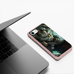 Чехол iPhone 7/8 матовый Ренгар, цвет: 3D-светло-розовый — фото 2