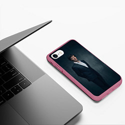 Чехол iPhone 7/8 матовый Шерлок, цвет: 3D-малиновый — фото 2
