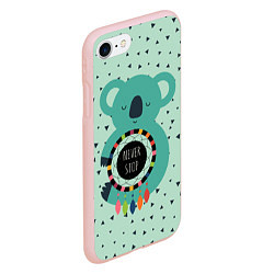 Чехол iPhone 7/8 матовый Мечтающая коала, цвет: 3D-светло-розовый — фото 2