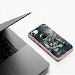 Чехол iPhone 7/8 матовый Посланник природы, цвет: 3D-светло-розовый — фото 2