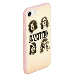 Чехол iPhone 7/8 матовый Led Zeppelin Guys, цвет: 3D-светло-розовый — фото 2