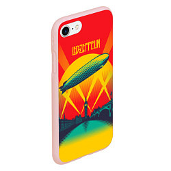 Чехол iPhone 7/8 матовый Led Zeppelin: Hindenburg, цвет: 3D-светло-розовый — фото 2