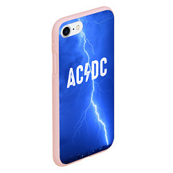 Чехол iPhone 7/8 матовый AC/DC: Lightning, цвет: 3D-светло-розовый — фото 2