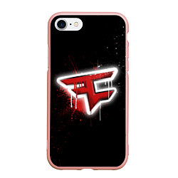 Чехол iPhone 7/8 матовый FaZe Clan: Black collection, цвет: 3D-светло-розовый