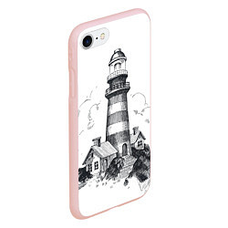 Чехол iPhone 7/8 матовый Маяк, цвет: 3D-светло-розовый — фото 2