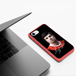 Чехол iPhone 7/8 матовый Харламов, цвет: 3D-красный — фото 2