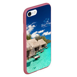Чехол iPhone 7/8 матовый Таиланд, цвет: 3D-малиновый — фото 2
