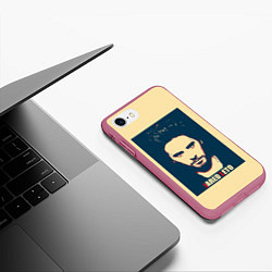 Чехол iPhone 7/8 матовый Jared Leto, цвет: 3D-малиновый — фото 2