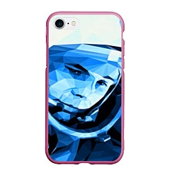Чехол iPhone 7/8 матовый Gagarin Art, цвет: 3D-малиновый