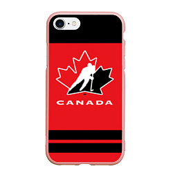 Чехол iPhone 7/8 матовый Canada Team, цвет: 3D-светло-розовый