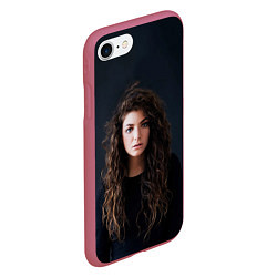 Чехол iPhone 7/8 матовый Lorde, цвет: 3D-малиновый — фото 2