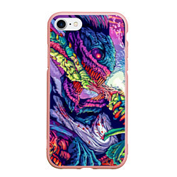 Чехол iPhone 7/8 матовый Hyper Beast Style, цвет: 3D-светло-розовый