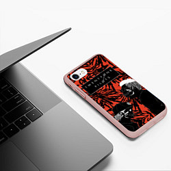 Чехол iPhone 7/8 матовый Twenty One Pilots, цвет: 3D-светло-розовый — фото 2