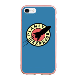 Чехол iPhone 7/8 матовый Planet Express, цвет: 3D-светло-розовый