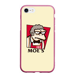 Чехол iPhone 7/8 матовый Moe's KFC, цвет: 3D-малиновый