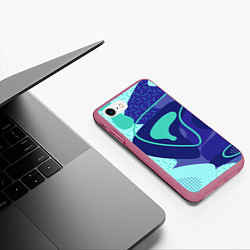 Чехол iPhone 7/8 матовый Sky pattern, цвет: 3D-малиновый — фото 2