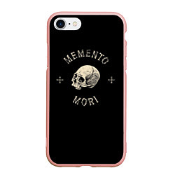 Чехол iPhone 7/8 матовый Memento Mori, цвет: 3D-светло-розовый