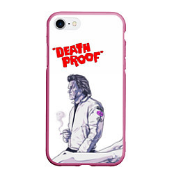 Чехол iPhone 7/8 матовый Death proof, цвет: 3D-малиновый