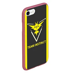 Чехол iPhone 7/8 матовый Team instinct, цвет: 3D-малиновый — фото 2