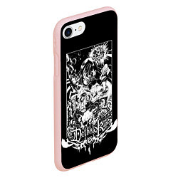 Чехол iPhone 7/8 матовый Dethklok: Metalocalypse, цвет: 3D-светло-розовый — фото 2