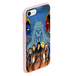 Чехол iPhone 7/8 матовый Dethklok: Heroes, цвет: 3D-светло-розовый — фото 2