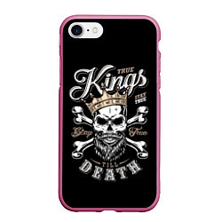 Чехол iPhone 7/8 матовый Kings death, цвет: 3D-малиновый