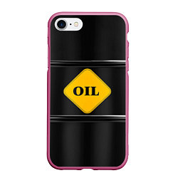 Чехол iPhone 7/8 матовый Oil, цвет: 3D-малиновый