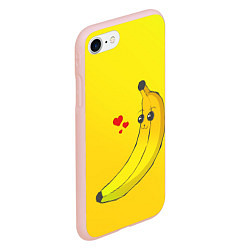 Чехол iPhone 7/8 матовый Just Banana (Yellow), цвет: 3D-светло-розовый — фото 2