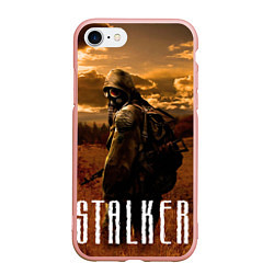 Чехол iPhone 7/8 матовый STALKER: Radiation, цвет: 3D-светло-розовый
