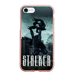 Чехол iPhone 7/8 матовый STALKER: Pripyat, цвет: 3D-светло-розовый