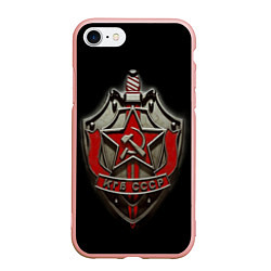 Чехол iPhone 7/8 матовый КГБ, цвет: 3D-светло-розовый