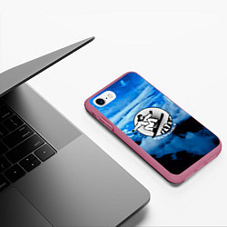 Чехол iPhone 7/8 матовый Snowboard, цвет: 3D-малиновый — фото 2