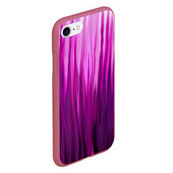 Чехол iPhone 7/8 матовый Фиолетово-черные краски, цвет: 3D-малиновый — фото 2