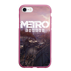 Чехол iPhone 7/8 матовый Metro Exodus, цвет: 3D-малиновый