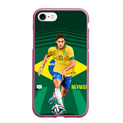 Чехол iPhone 7/8 матовый Neymar Brazilian