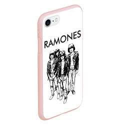 Чехол iPhone 7/8 матовый Ramones Party, цвет: 3D-светло-розовый — фото 2