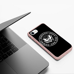 Чехол iPhone 7/8 матовый The Ramones, цвет: 3D-светло-розовый — фото 2