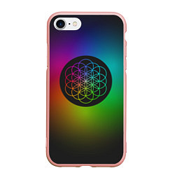 Чехол iPhone 7/8 матовый Coldplay Colour, цвет: 3D-светло-розовый