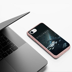 Чехол iPhone 7/8 матовый Stellaris, цвет: 3D-светло-розовый — фото 2