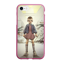 Чехол iPhone 7/8 матовый Girl-boy, цвет: 3D-малиновый