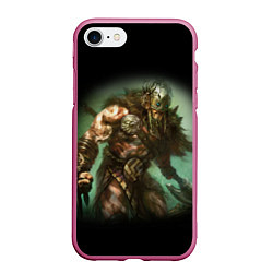 Чехол iPhone 7/8 матовый Magic: The Gathering, цвет: 3D-малиновый