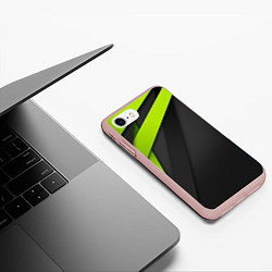 Чехол iPhone 7/8 матовый Спортивная геометрия 6, цвет: 3D-светло-розовый — фото 2