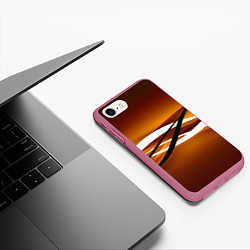 Чехол iPhone 7/8 матовый Горизонталь, цвет: 3D-малиновый — фото 2