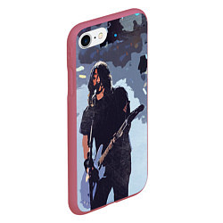 Чехол iPhone 7/8 матовый Грол с гитарой, цвет: 3D-малиновый — фото 2